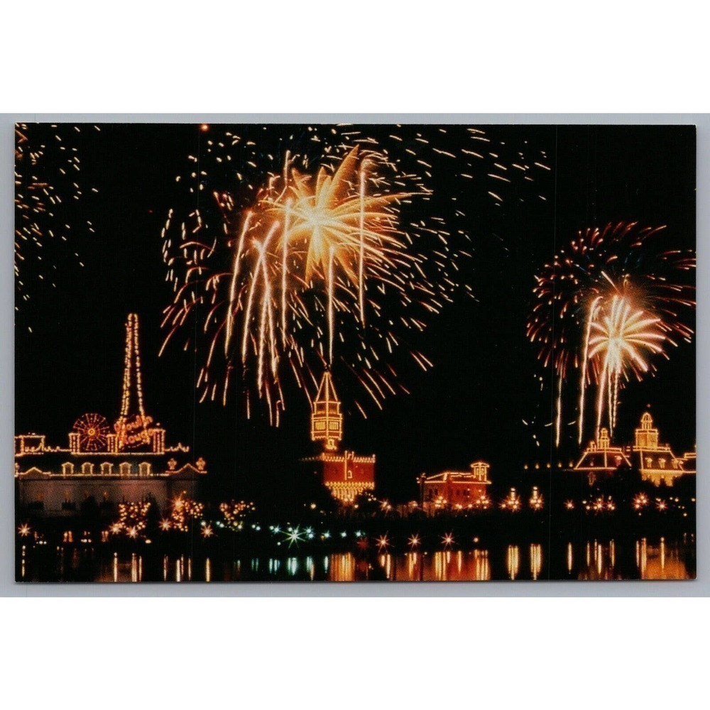 Walt Disney World Epcot Fireworks Postcard 4x6